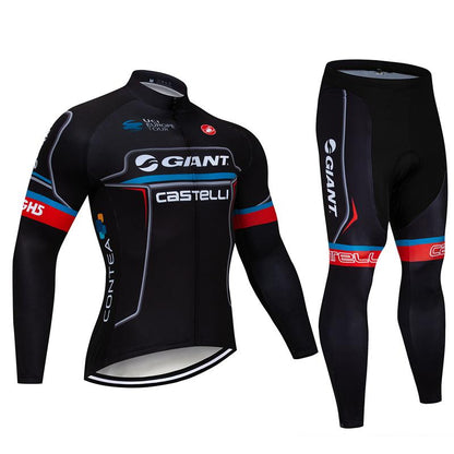 Men's long Sleeve Cycling Jersey (Bib) longs Castelli-052-D