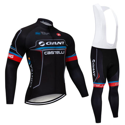 Men's long Sleeve Cycling Jersey (Bib) longs Castelli-052-D