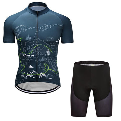 Men's Short Sleeve Cycling Jersey (Bib) Shorts DKGEMN-046