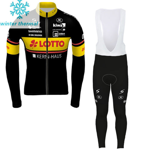 2021 TEAM LOTTO - KERNHAUS Long Sleeve Cycling Jersey Bib Pants