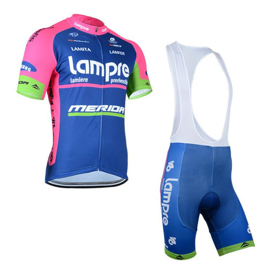 Men's Short Sleeve Cycling Jersey (Bib) Shorts Lampre-002