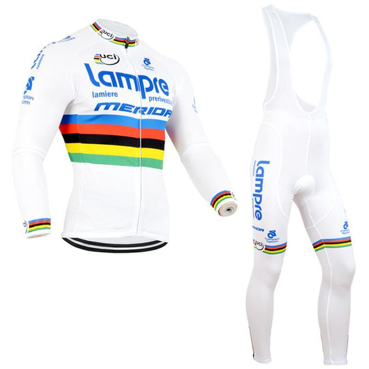 Men's long Sleeve Cycling Jersey (Bib) longs Lampre-002