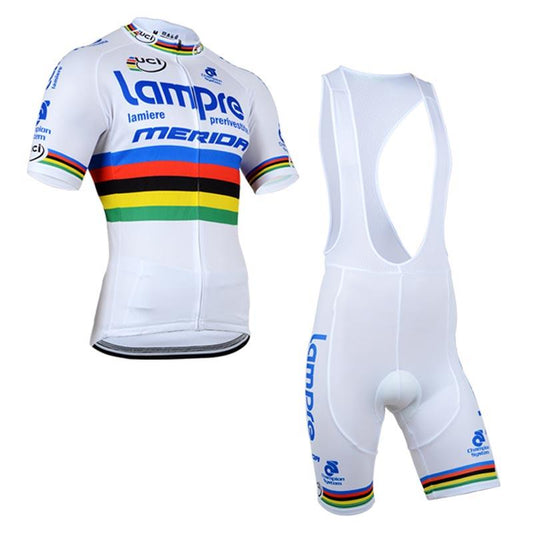 Men's Short Sleeve Cycling Jersey (Bib) Shorts Lampre-002
