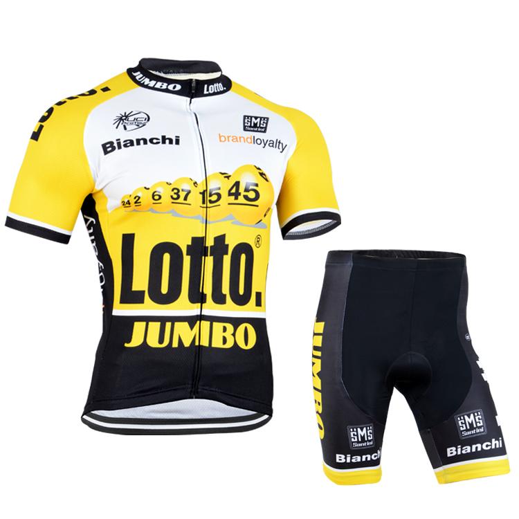 Men's Short Sleeve Cycling Jersey (Bib) Shorts Lotto-002