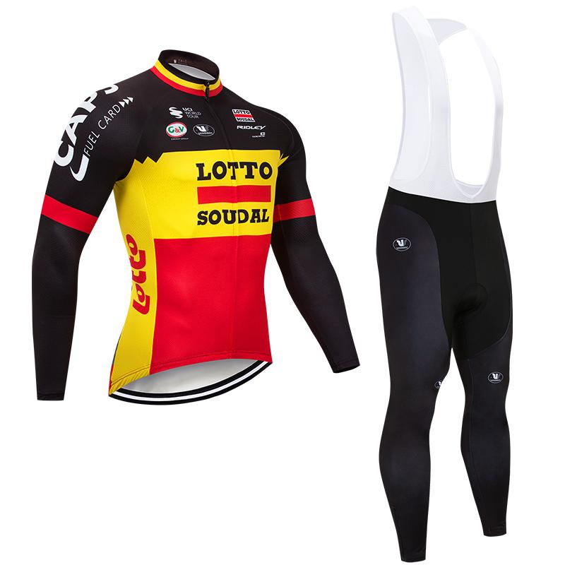 Men's long Sleeve Cycling Jersey (Bib) longs Lotto-004