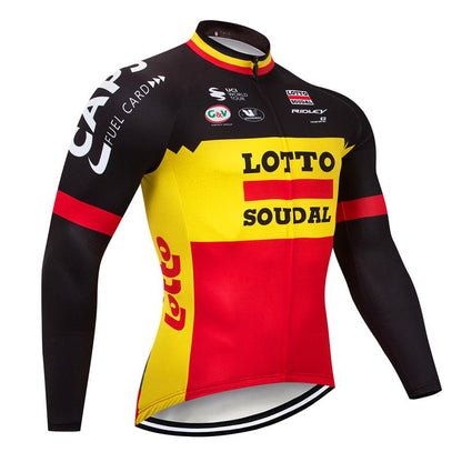 Men's long Sleeve Cycling Jersey (Bib) longs Lotto-004