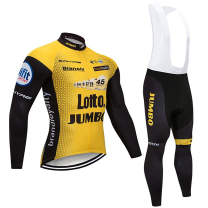 Men's long Sleeve Cycling Jersey (Bib) longs Lotto-005