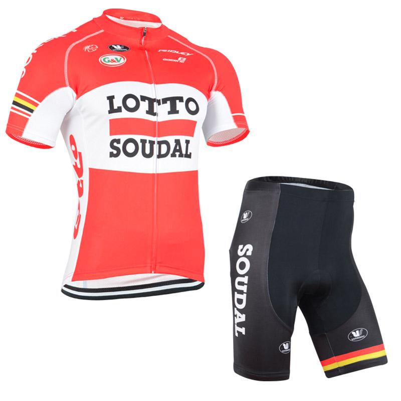 Men's Short Sleeve Cycling Jersey (Bib) Shorts Lotto-001
