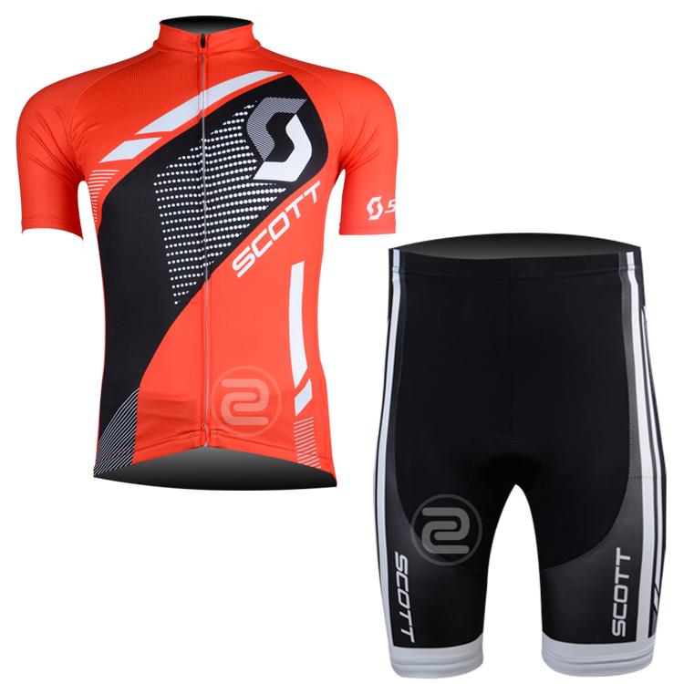 Men's Short Sleeve Cycling Jersey (Bib) Shorts SCOTT-007