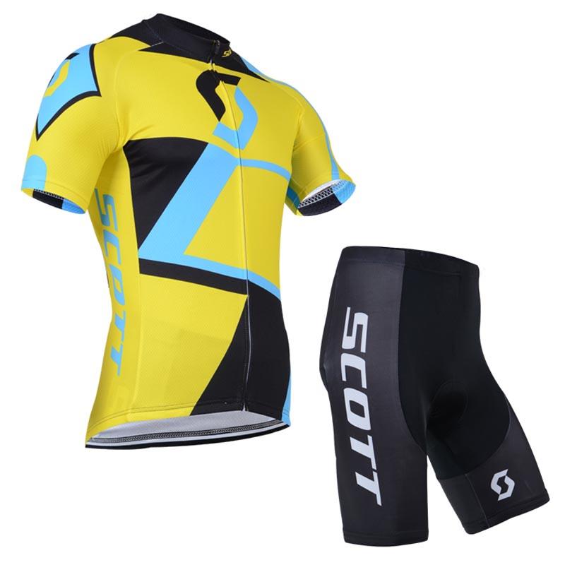 Men's Short Sleeve Cycling Jersey (Bib) Shorts SCOTT-009