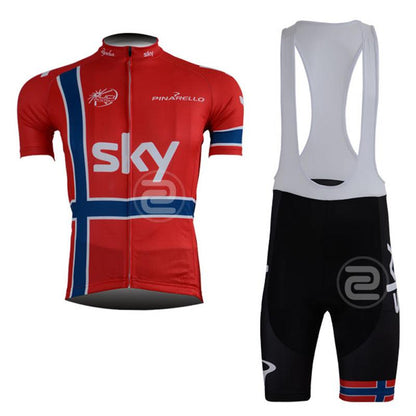 Men's Short Sleeve Cycling Jersey (Bib) Shorts SKY-002
