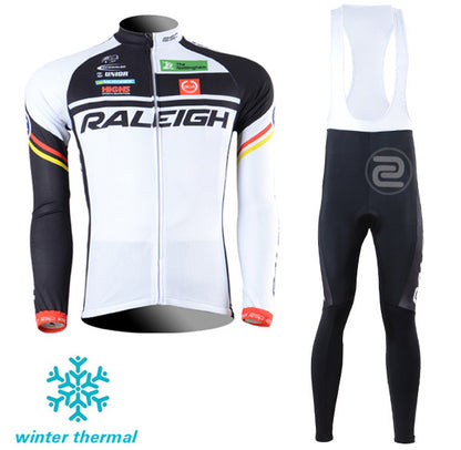 Winter Fleece Long Sleeve Cycling Jersey (Bib) Pants 043