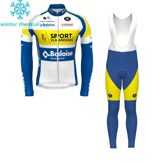 Cycling SPORT VLAANDEREN-BALOISE Long Sleeve Jersey Bib Pants 2021