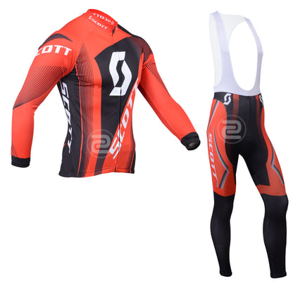 Copy of Mens Women Long Sleeve Cycling Jersey (Bib) Pants SCOTT 014