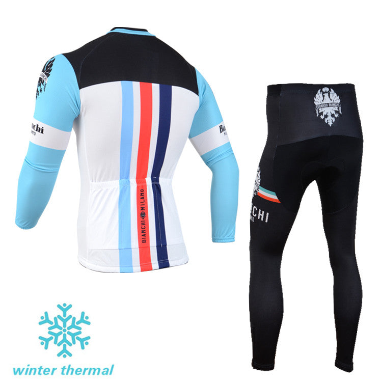 Winter Fleece Long Sleeve Cycling Jersey (Bib) Pants 093