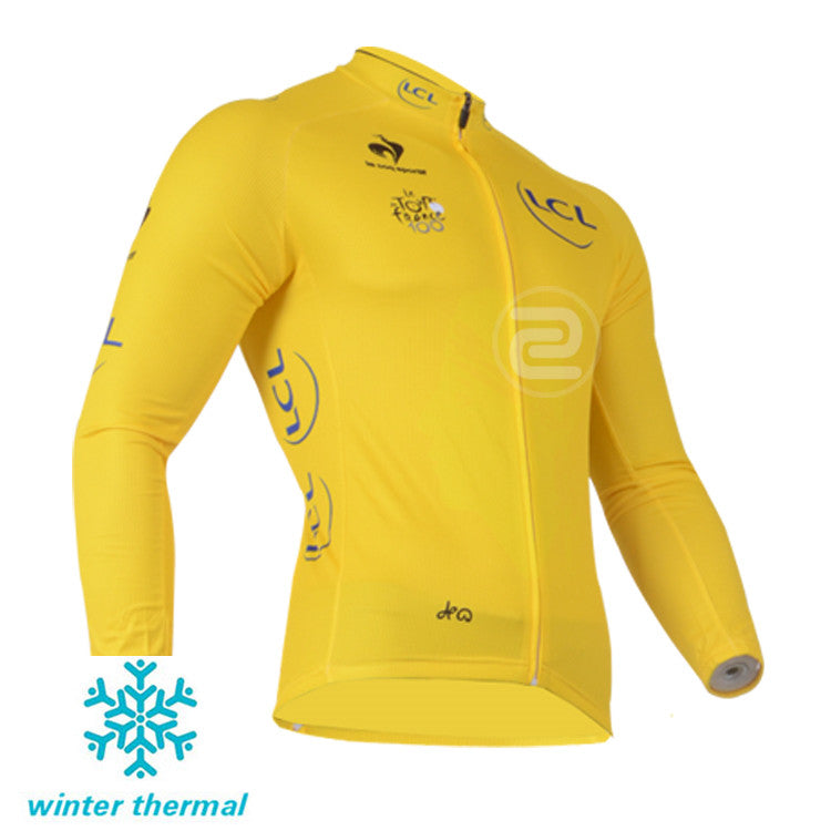 Winter Fleece Long Sleeve Cycling Jersey (Bib) Pants 055