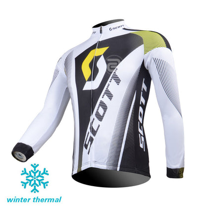 Winter Fleece Long Sleeve Cycling Jersey (Bib) Pants 012