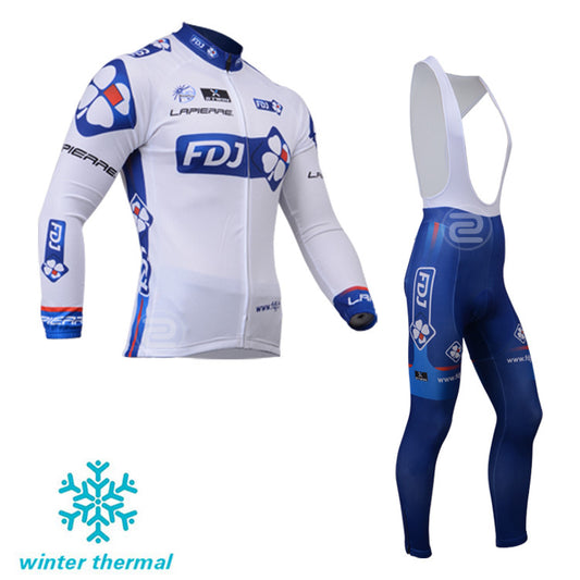 Winter Fleece Long Sleeve Cycling Jersey (Bib) Pants 045