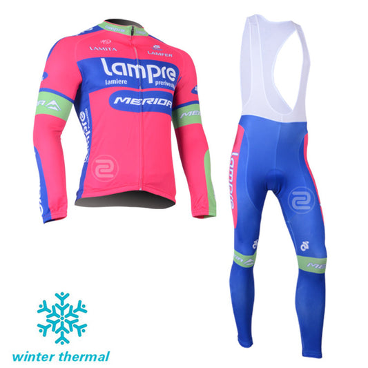 Winter Fleece Long Sleeve Cycling Jersey (Bib) Pants 029