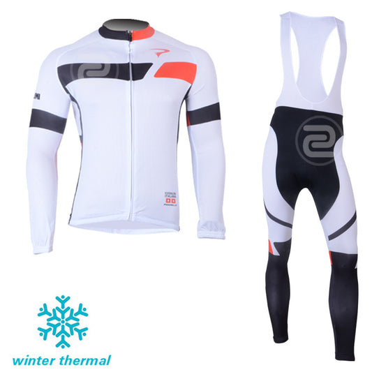 Winter Fleece Long Sleeve Cycling Jersey (Bib) Pants 030