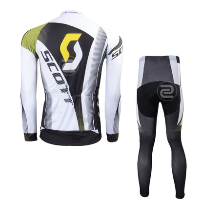 Mens Women Long Sleeve Cycling Jersey (Bib) Pants SCOTT 012