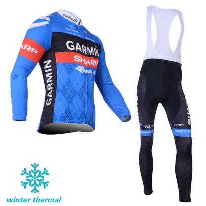 Winter Fleece Long Sleeve Cycling Jersey (Bib) Pants 028